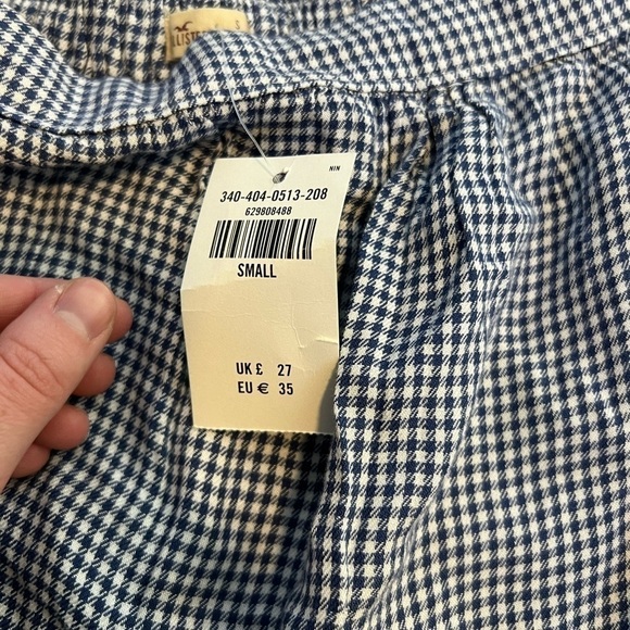 Hollister Women’s Plaid Off The Shoulder Top Size Small NWT - Picture 7 of 7